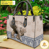 Custom Elephant Leather Handbag, Personalized Bag,Leather Handbag.jpg