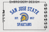 San Jose State Spartans Est Logo Embroidery Designs, NCAA San Jose State Spartans Team Embroidery, NCAA Team Logo, 3 sizes, Machine embroidery Files, Digital Do