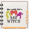 Halloween Witch Characters Craft Embroidery Design, Halloween Embroidery Design, Halloween Witch Sister Embroidery Desig.jpg