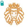 King Lion Embroidery logo for Baby Bib..jpg