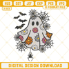 DAISY GHOST Embroidery Designs, Floral Ghost Halloween Embroidery Design File.jpg