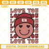 Love You Embroidery Files, Smiley Face Valentines Embroidery Designs.jpg