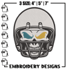 Jacksonville Jaguars Skull Helmet embroidery design, Jacksonville Jaguars embroidery, NFL embroidery, sport embroidery.jpg