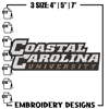 Coastal Carolina logo embroidery design, NCAA embroidery, Sport embroidery, logo sport embroidery, Embroidery design.jpg