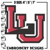 Lamar University logo embroidery design, NCAA embroidery, Sport embroidery, logo sport embroidery, Embroidery design.jpg