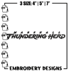Marshall Thundering logo embroidery design, NCAA embroidery, Embroidery design,Logo sport embroidery,Sport embroidery.jpg