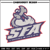 Stephen F. Austin logo embroidery design,Sport embroidery, logo sport embroidery,Embroidery design, NCAA embroidery.jpg