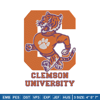 Clemson University logo embroidery design, College embroidery, Sport embroidery, logo sport embroidery,Embroidery design.jpg