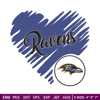 Heart Baltimore Ravens embroidery design, Ravens embroidery, NFL embroidery, Logo sport embroidery, embroidery design..jpg