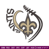 Heart New Orleans Saints embroidery design, New Orleans Saints embroidery, NFL embroidery, Logo sport embroidery. (2).jpg