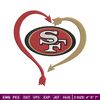 Heart San Francisco 49ers embroidery design, 49ers embroidery, NFL embroidery, sport embroidery, embroidery design..jpg