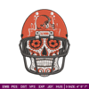 Skull Helmet Cleveland Browns embroidery design, Browns embroidery, NFL embroidery, sport embroidery, embroidery design..jpg