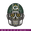 Skull Helmet Green Bay Packers embroidery design, Green Bay Packers embroidery, NFL embroidery, logo sport embroidery..jpg