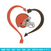 Heart Cleveland Browns embroidery design, Browns embroidery, NFL embroidery, sport embroidery, embroidery design..jpg