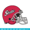 State helmet embroidery design, NCAA embroidery, Embroidery design, Logo sport embroidery, Sport embroidery.jpg