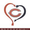 Chicago Bears Heart embroidery design, Chicago Bears embroidery, NFL embroidery, sport embroidery, embroidery design. (2).jpg