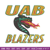 UAB Blazers logo embroidery design, NCAA embroidery, Sport embroidery, logo sport embroidery, Embroidery design..jpg