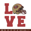 San Francisco 49ers Love embroidery design, 49ers embroidery, NFL embroidery, sport embroidery, embroidery design..jpg