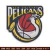 Orleans Pelicans logo embroidery design, NBA embroidery,Sport embroidery,Embroidery design,Logo sport embroidery.jpg