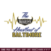 The heartbeat of Baltimore Ravens embroidery design, Baltimore Ravens embroidery, NFL embroidery, logo sport embroidery..jpg