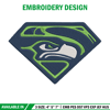 Seattle Seahawks Superman Symbol embroidery design, Seattle Seahawks embroidery, NFL embroidery, logo sport embroidery..jpg