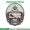 Skull Helmet New Orleans Saints embroidery design, New Orleans Saints embroidery, NFL embroidery, sport embroidery..jpg