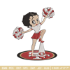 Cheer Betty Boop San Francisco 49ers embroidery design, 49ers embroidery, NFL embroidery, logo sport embroidery..jpg
