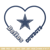 Dallas Cowboys Heart embroidery design, Dallas Cowboys embroidery, NFL embroidery, sport embroidery, embroidery design..jpg