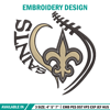 Heart New Orleans Saints embroidery design, New Orleans Saints embroidery, NFL embroidery, Logo sport embroidery. (2).jpg