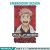 Yuji poster Embroidery Design,Jujutsu Embroidery, Embroidery File, Anime Embroidery, Anime shirt, Digital download.jpg