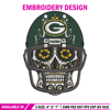 Skull Helmet Green Bay Packers embroidery design, Green Bay Packers embroidery, NFL embroidery, logo sport embroidery..jpg