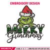 Merry Grinch Embroidery design, Grinch Merry Christmas Embroidery, Grinch design, Embroidery File, Digital download..jpg