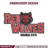 Arkansas State logo embroidery design, NCAA embroidery, Sport embroidery, logo sport embroidery, Embroidery design.jpg