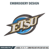 East Tennessee State logo embroidery design, NCAA embroidery,Sport embroidery,logo sport embroidery,Embroidery design.jpg