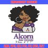Alcorn State girl embroidery design, NCAA embroidery, Embroidery design, Logo sport embroidery, Sport embroidery.jpg