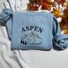 Aspen Colorado embroidered sweatshirt Aspen Colorado embroidered crewneck, unique holiday gift.jpg
