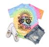 Lake Days Tie dye Shirt,Boat Waves Sun Rays Shirt,Like Lake Days Tee,Boat Travel Apparel ,Summer Lake Trip T-Shirt,Pontoon Lover Tie dye tee.jpg