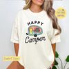 Happy Camper Tee, Camping Sweatshirt, Throwback Camper Tee, Retro Camping Tshirt, Summertime Camping T-shirt, Comfort Colors, Trending Now.jpg