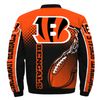 Cincinnati Bengals Helmet Bomber Jackets Custom Name, Cincinnati Bengals NFL Bomber Jackets, NFL Bomber Jackets