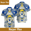 Los Angeles Rams Skull NFL Gift For Fan Hawaii Shirt And Shorts Summer Collection Trendy Aloha - Trendy Aloha.jpg