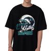 AFC Miami Dolphins Men's Black Football Helmet Logo NFL Tee Shirt.jpg
