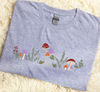 Embroidered Mushroom Tshirt Sweatshirt Hoodie, Cute Mushroom Crew Neck Tshirt, Gift for Daughter, Gift for Mom, Gift for Her.jpg