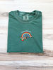 Hawaii Comfort Colors Tee, Tropical Shirt, Rainbow T-Shirt, Honolulu Embroidered Tee, Embroidered Shirt, Beach Bum Shirt, Retro Beach Shirt.jpg