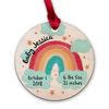 Personalized Wood Baby First Christmas Ornament Rainbow.jpg