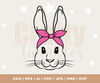 Bunny Svg, Easter Bunny Bandana, Bunny Bandana Svg, Bunny With Bandana Svg, Kid's Easter Design, Bandana Svg, Easter Bandana Svg, Cute Svg.jpg