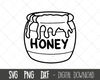 Honey pot SVG, honey svg, honey pot clipart png, bee svg, bee honey svg, dxf, honey jar svg, honey pot cricut silhouette svg cutting file.jpg