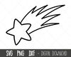 Shooting star svg, star svg, stars svg, shooting star png, falling star svg, dxf, shooting star clipart, cricut silhouette svg cutting file 3.jpg