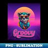 Groovy Lemur  Retro  Vintage  Party - Unique Sublimation PNG Download