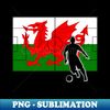 Wales Football Flag - Aesthetic Sublimation Digital File - Fashionable and Fearless