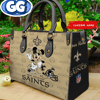 New Orleans Saints Mickey Leather Bag Custom Name Women Bag.jpg